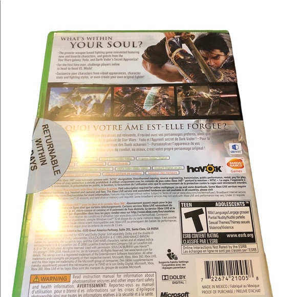 Soul Calibur IV (Microsoft Xbox 360, 2008)-Complete Tested - Picture 5 of 5